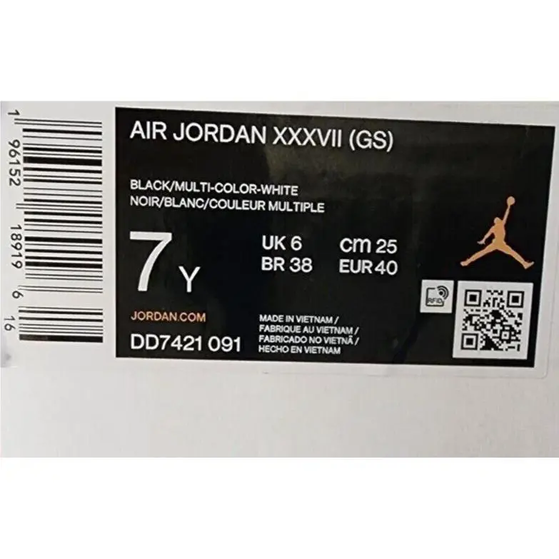 Nike shoes - Air Jordan 37 - Air - DD7421091 - Black (UPC: 0196152189196) 3