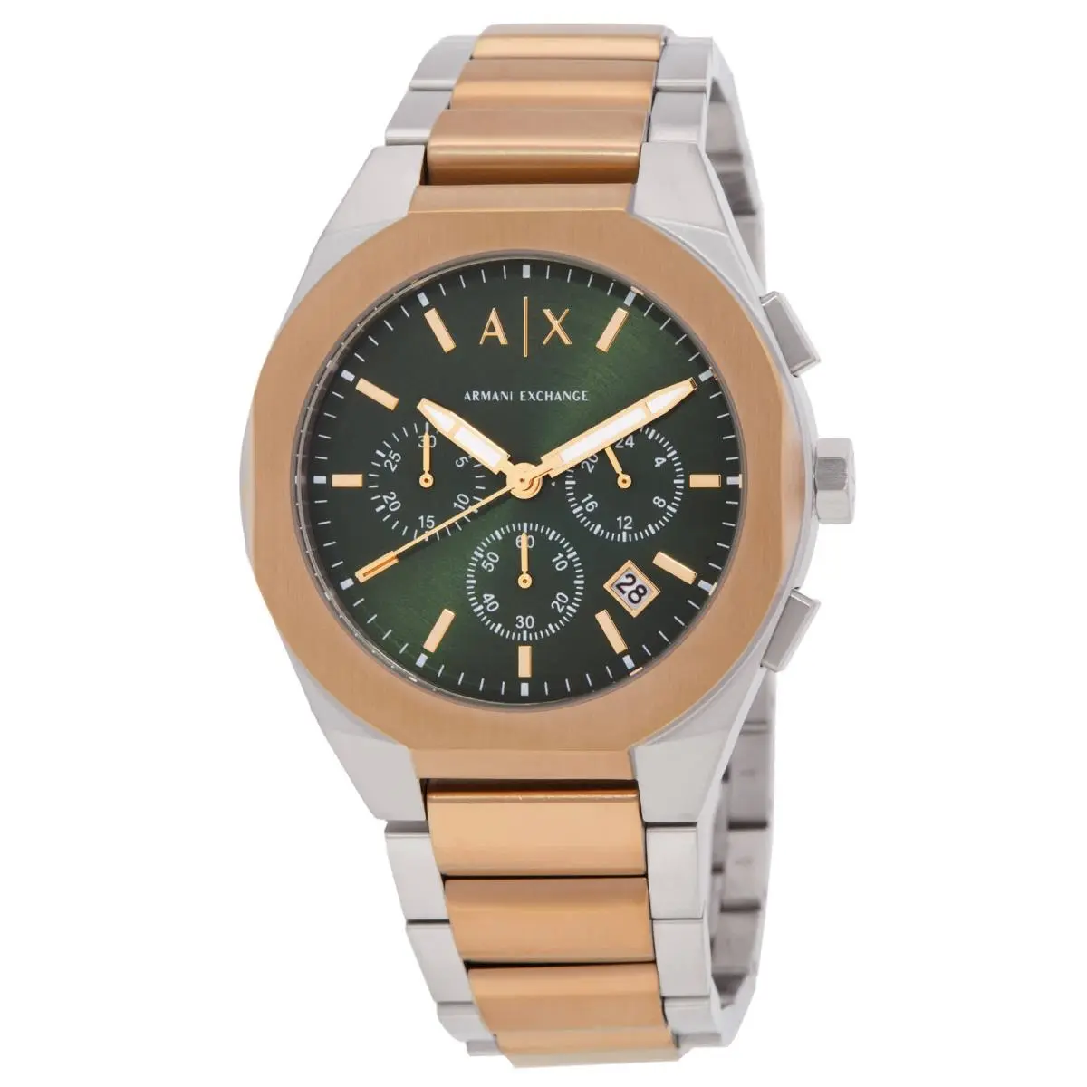 Armani Exchange Rafael Chronograph Quartz Green Dial Men`s Watch AX4184