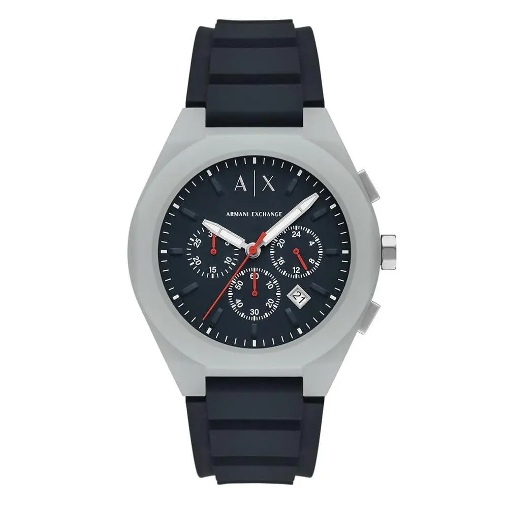 Armani Exchange A X Men`s Sync Chronograph Gray Standart Silicone - Gray
