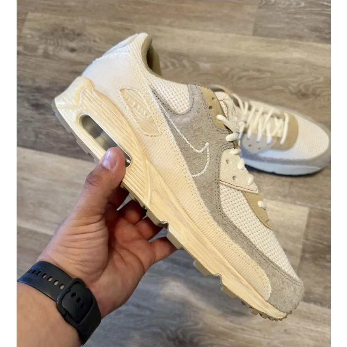 Nike shoes - Nike Air Max 90 Premium - IM6773-104 - Muslin / Pale Ivory / College Grey / Sail (UPC: 198486288743) 8
