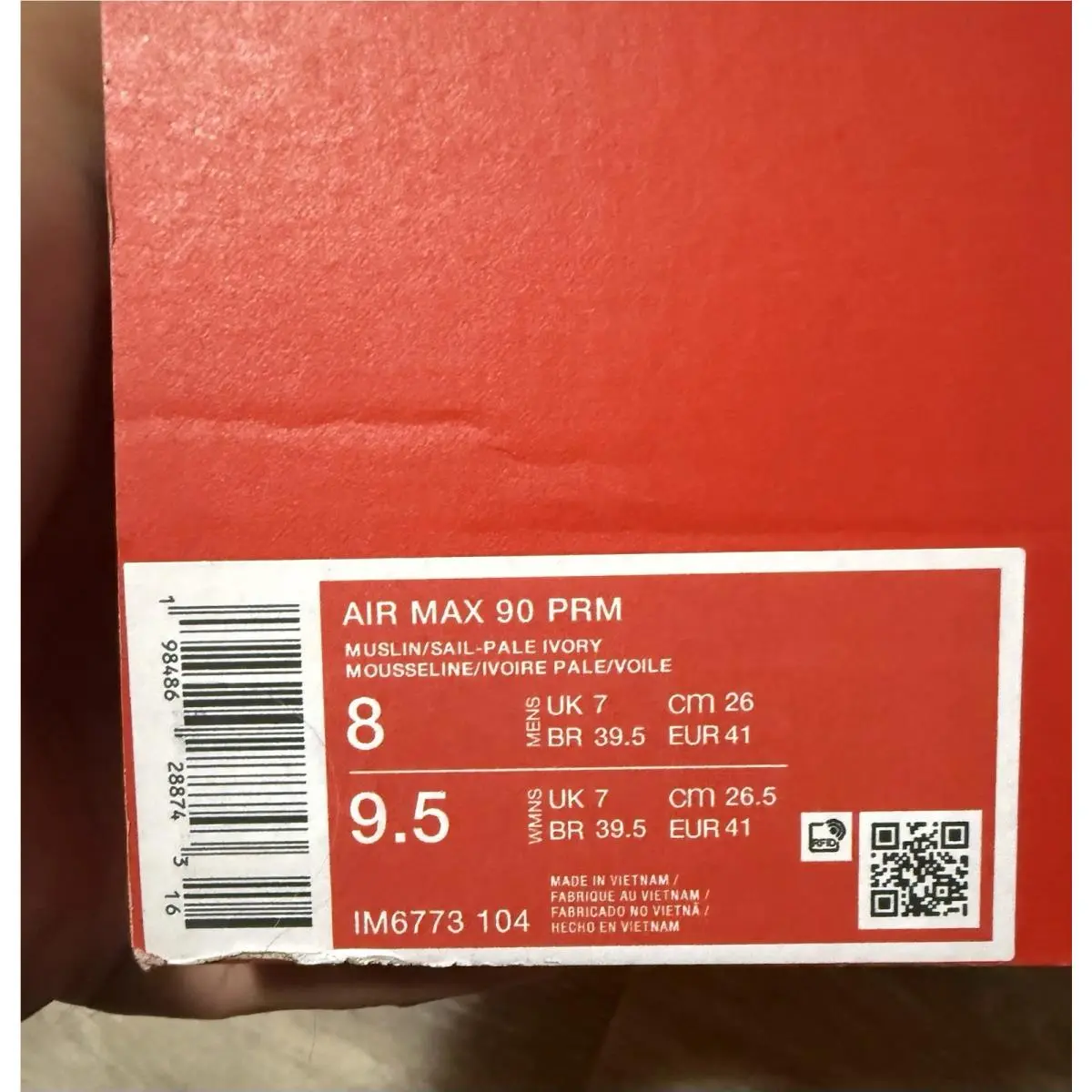 Nike shoes - Nike Air Max 90 Premium - IM6773-104 - Muslin / Pale Ivory / College Grey / Sail (UPC: 198486288743) 10