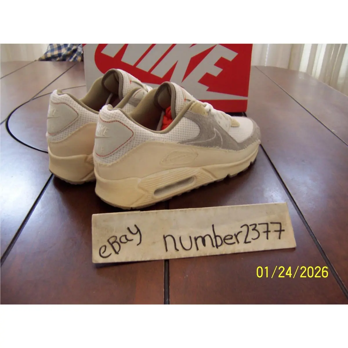 Nike shoes - Nike Air Max 90 Premium - IM6773-104 - Muslin / Pale Ivory / College Grey / Sail (UPC: 198486275712) 4
