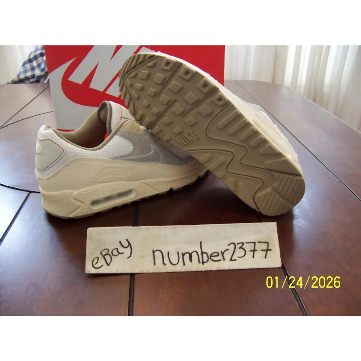 Nike shoes - Nike Air Max 90 Premium - IM6773-104 - Muslin / Pale Ivory / College Grey / Sail (UPC: 198486275712) 7