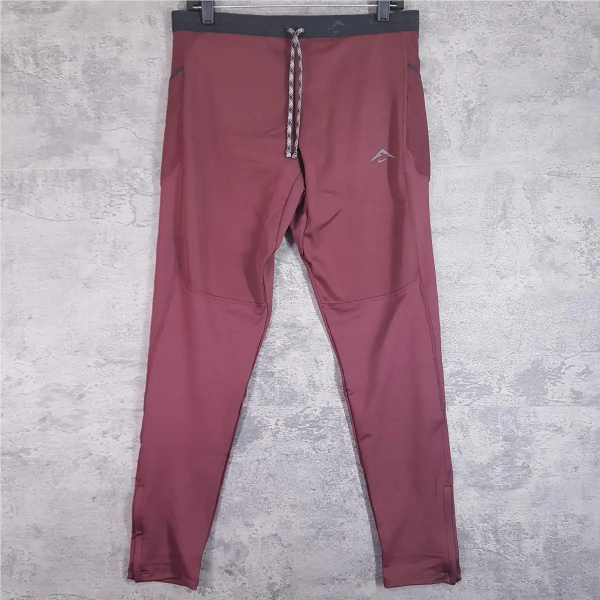 Nike Trail Lunar Ray Winterized Running Tights Pants Mens Size Large Maroon Red