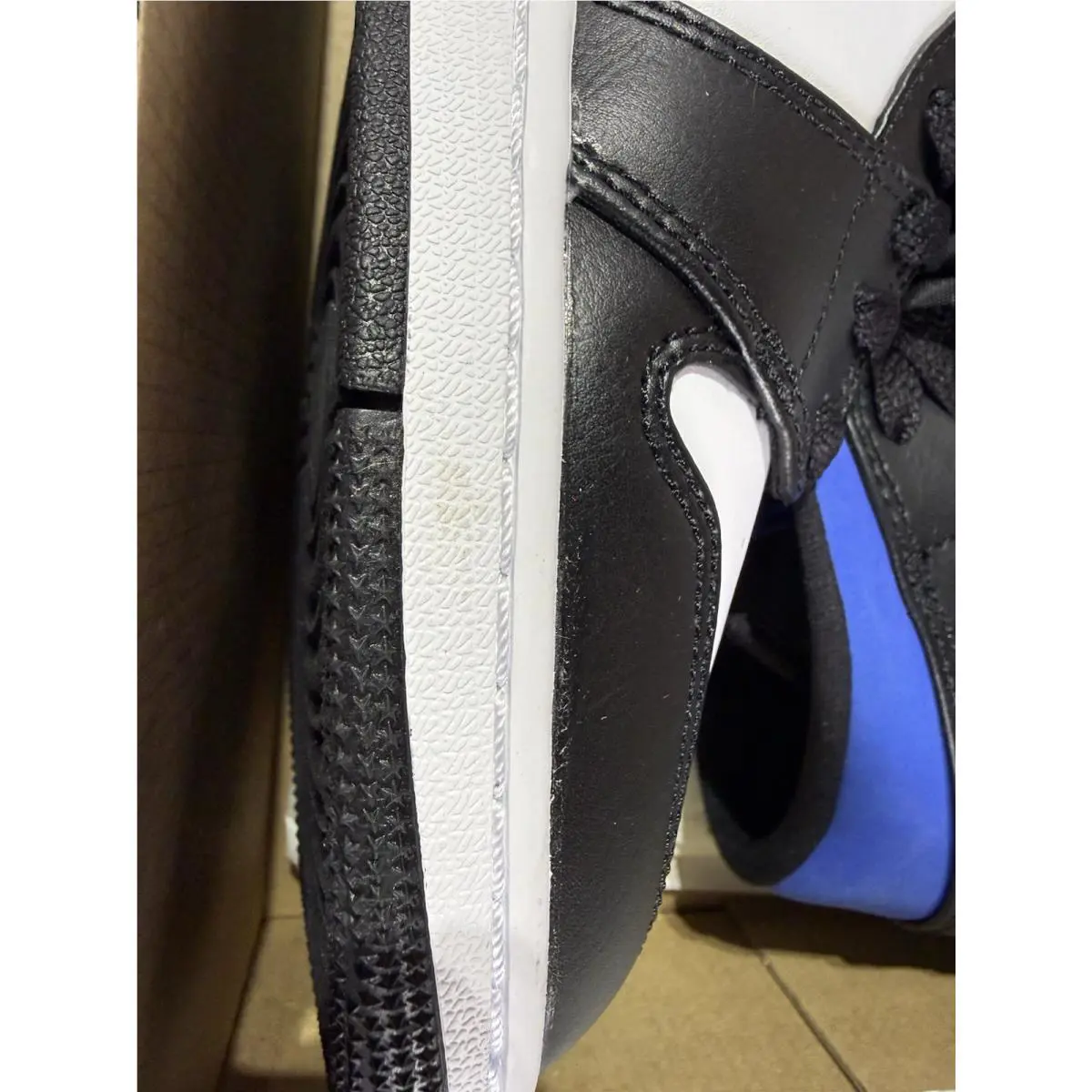 Nike shoes - Jordan 1 Mid - Mid - White/Blue-Black (UPC: 0195238866624) 6