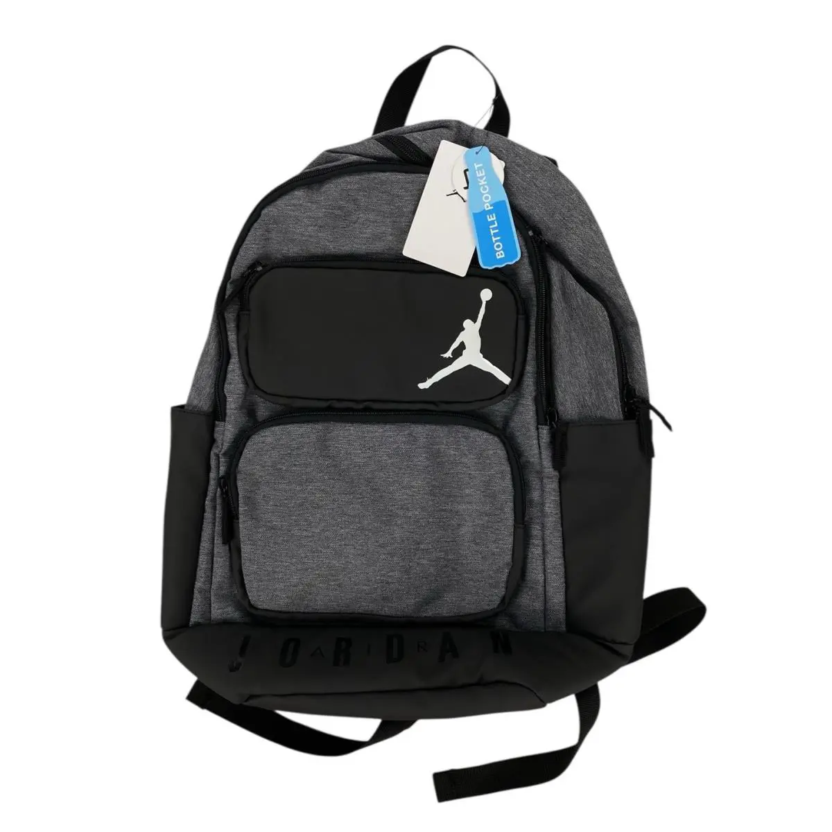 Jordan Essentials Backpack Bag Gray Black 9A0670-GEH