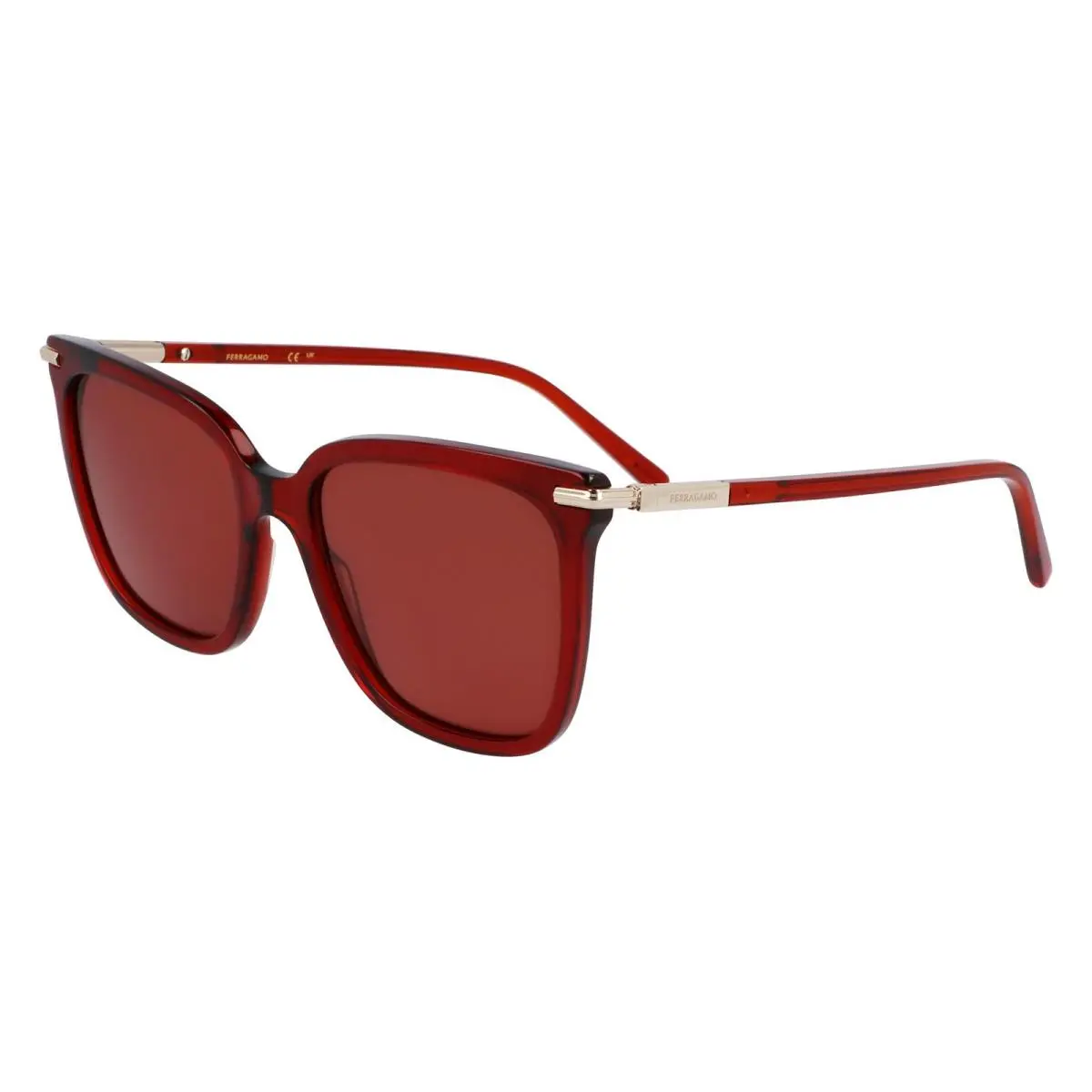 Salvatore Ferragamo SF2037S Sunglasses 616 Transparent Red
