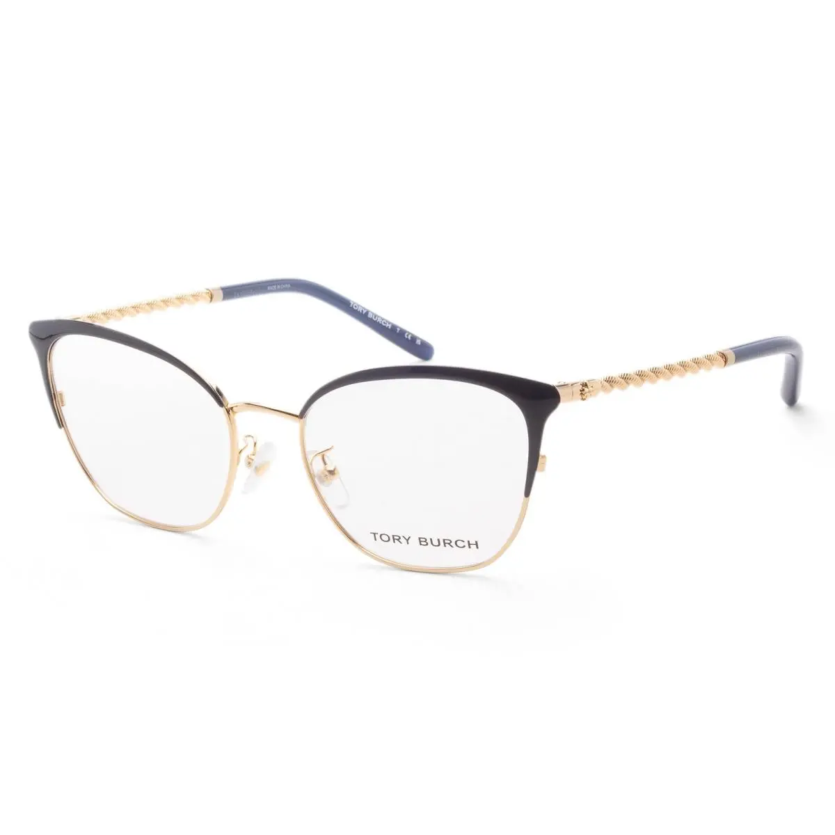 Tory Burch Women`s 53mm Shiny Gold Navy Opticals TY1076-3341-53