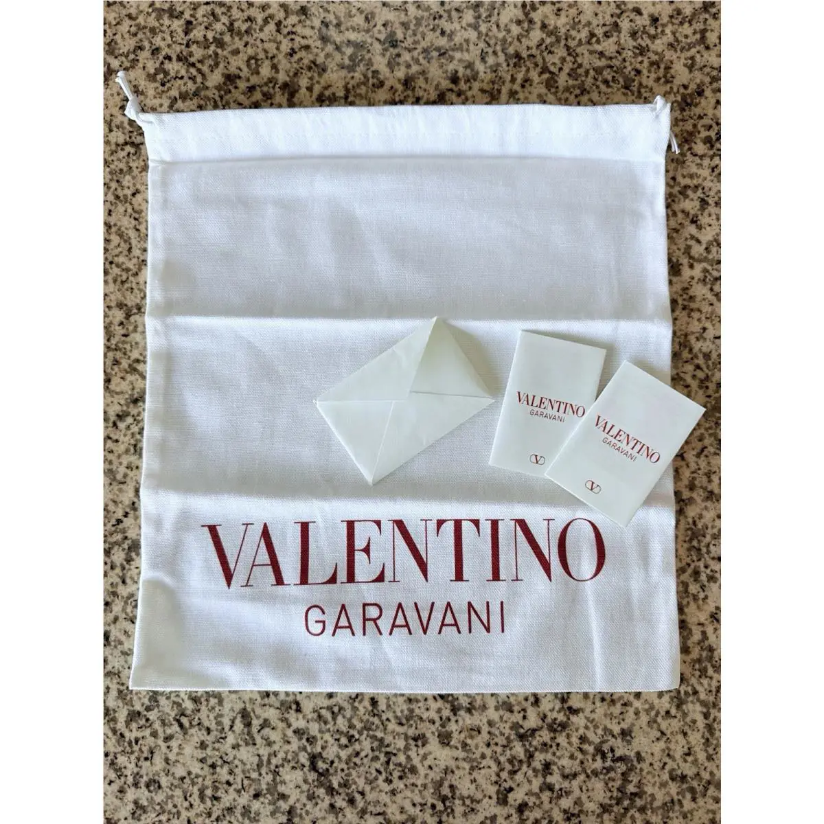 Valentino Garavani White Dust Bag Drawstring + Booklets Designer