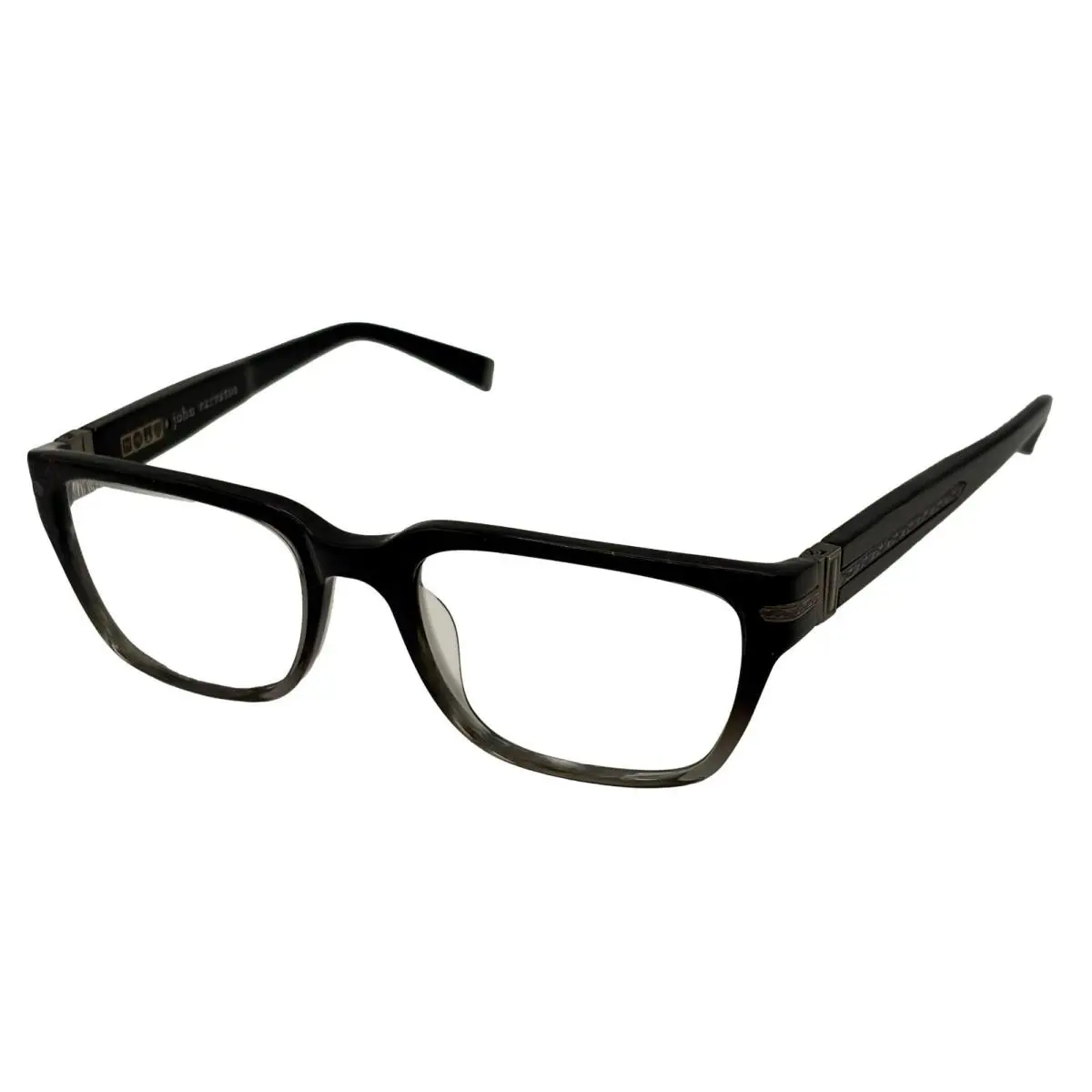 John Varvatos Eyeglasses Rectangle Mens Black Gradient Eyewear Frame V350 50mm