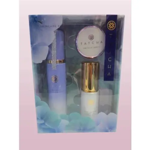 Tatcha Skincare For Makeup Lovers Set - Skin Mist Cleansing Oil Silk Canvas
