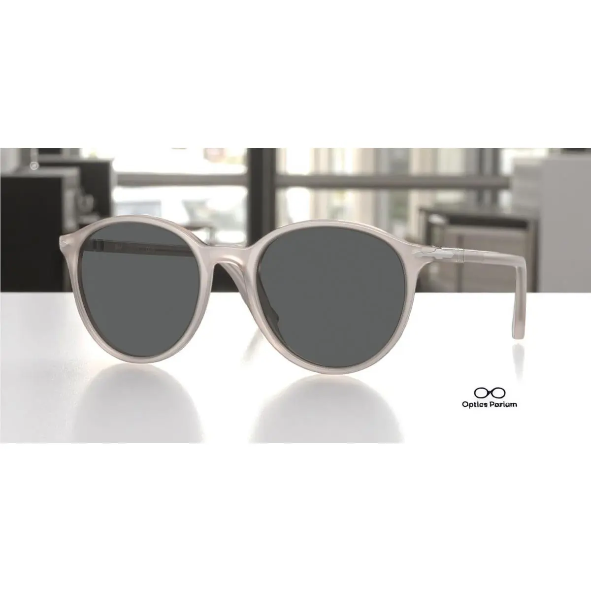 Persol PO3350S 1203B1 Opal Grey Dark Grey 53 mm Unisex Sunglasses