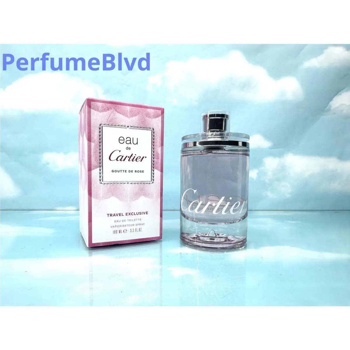 Eau DE Cartier Goute DE Rose 3.3 Fl.oz 100 ML Eau DE Toilette Spray Box
