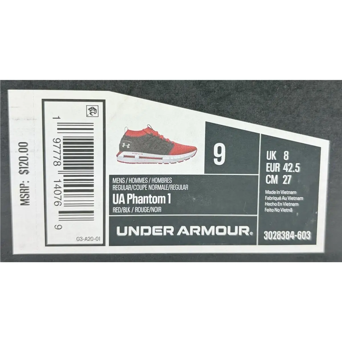 Under Armour shoes - Under Armour HOVR Phantom 1 - 3028384-603 - Red/Black (UPC: 197778140769) 15