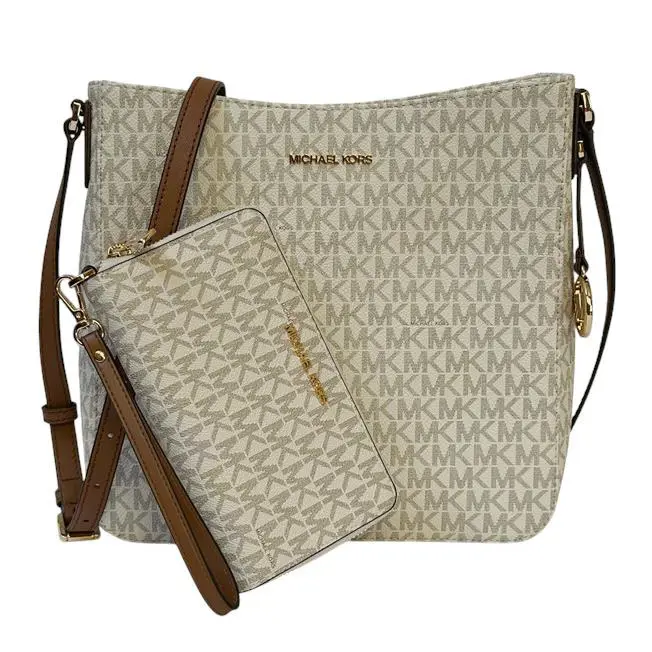 Michael Kors Jet Set Travel Large Shoulder Messenger Bag + Phone Wallet Set