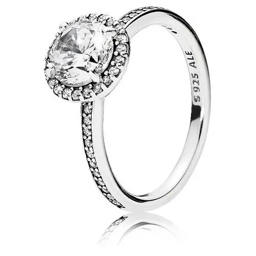 Pandora Classic Elegance Ring Sterling Silver CZ Size 50 196250CZ-50