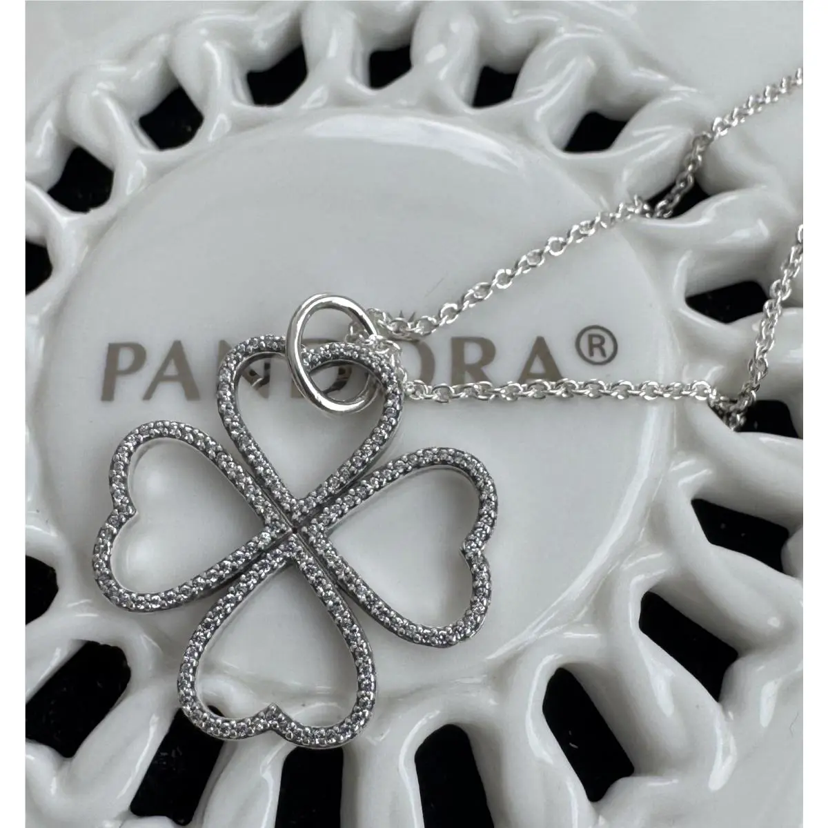 Pandora Petals of Love Chain Necklace 390381CZ- 90 cm / 35.4