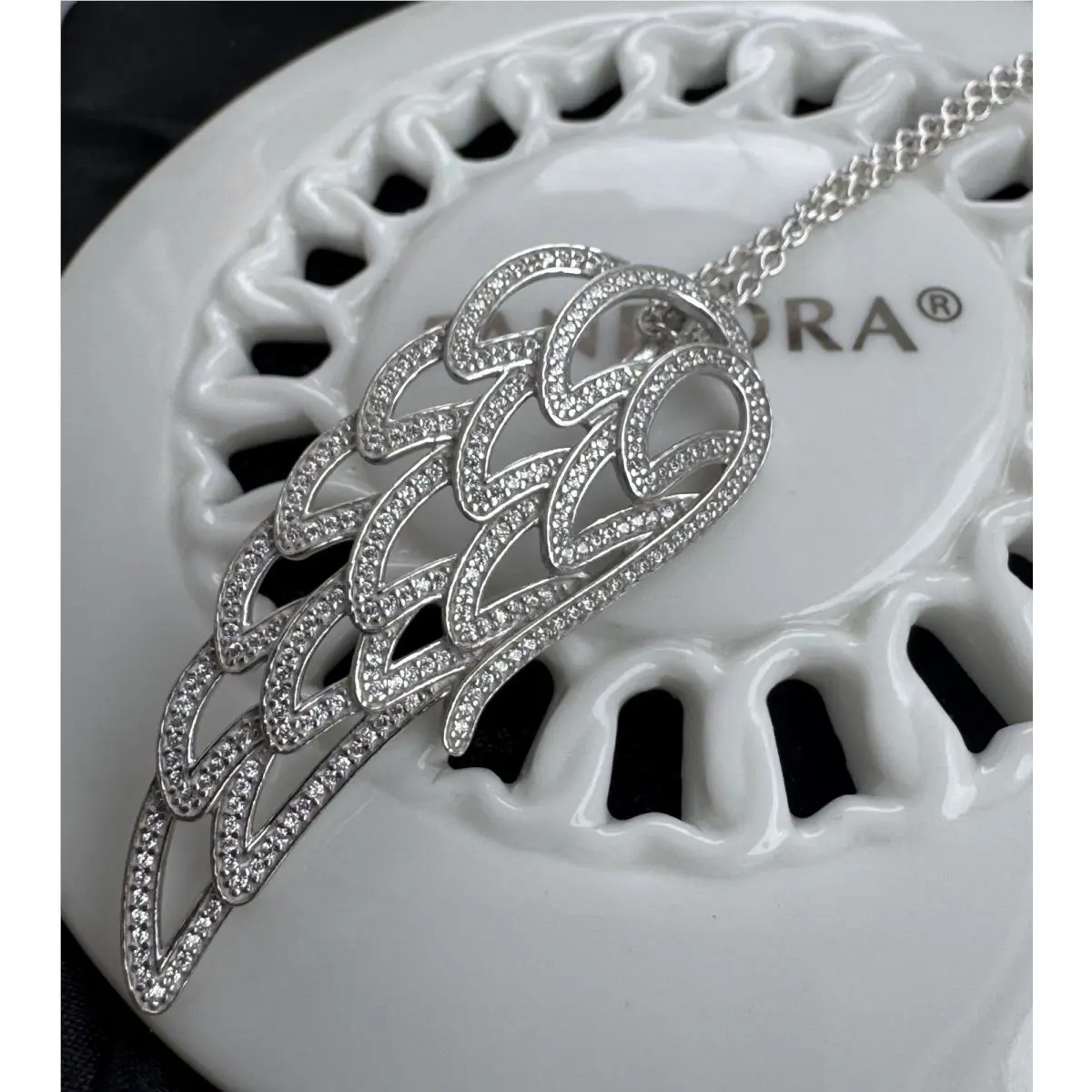 Pandora Angel Wing Chain Necklace 390374CZ-90 cm / 35.4