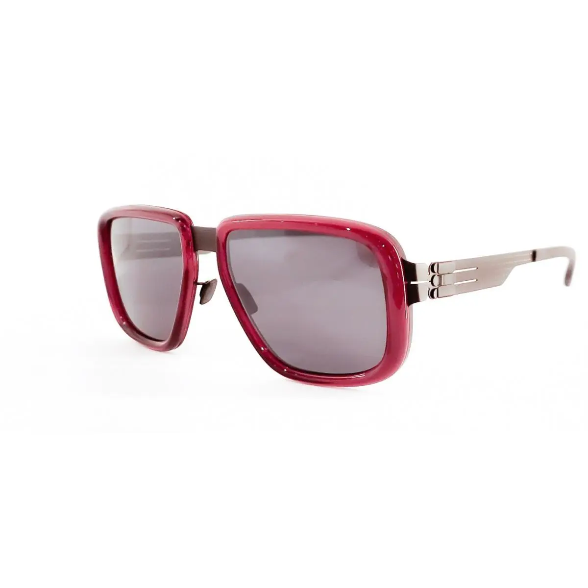 ic Berlin MB24 Sunglasses Col. Maroon/ Black - Gray Lenses Size 55
