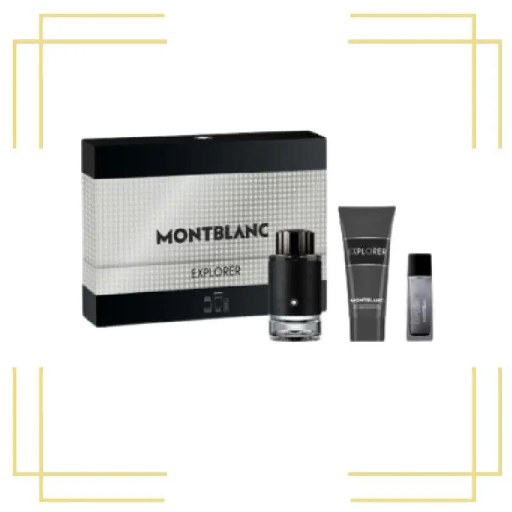 Montblanc Explorer by Mont Blanc Men`s 3 Pcs Gift Set: 3.3+0.25 Oz EDP+3.3 Oz Shower Gel