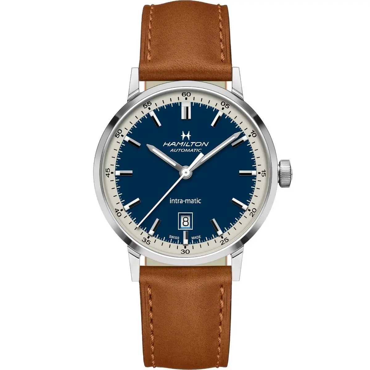 American Classic Intra-matic Blue Men`s Watch H38425540 by Hamilton