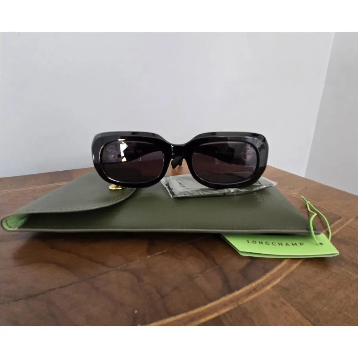 Women`s Longchamp Black Sunglasses Grey Lenses