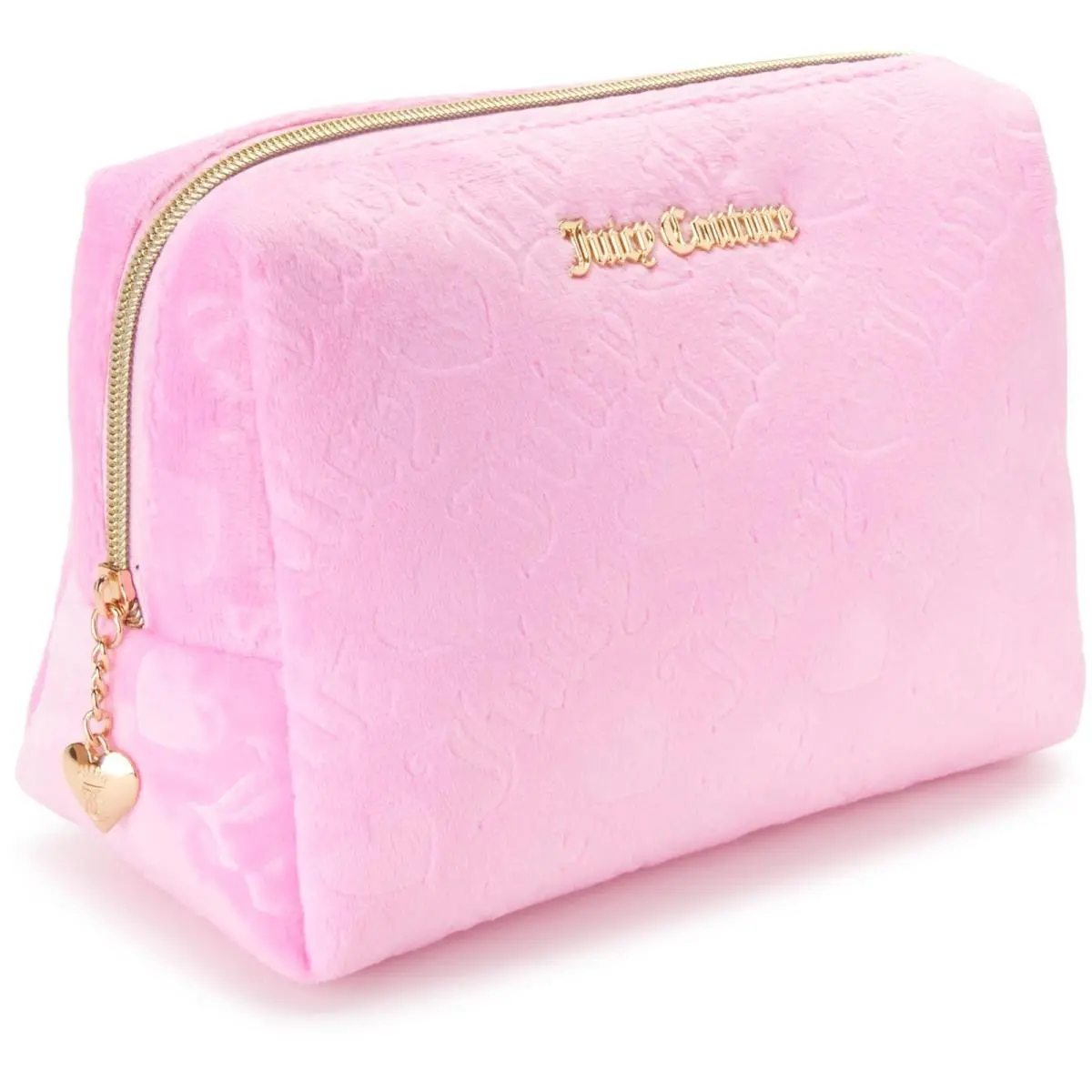 Juicy Couture Pink Makeup Bag Cosmetics Organizer Travel Essentials Zip Top
