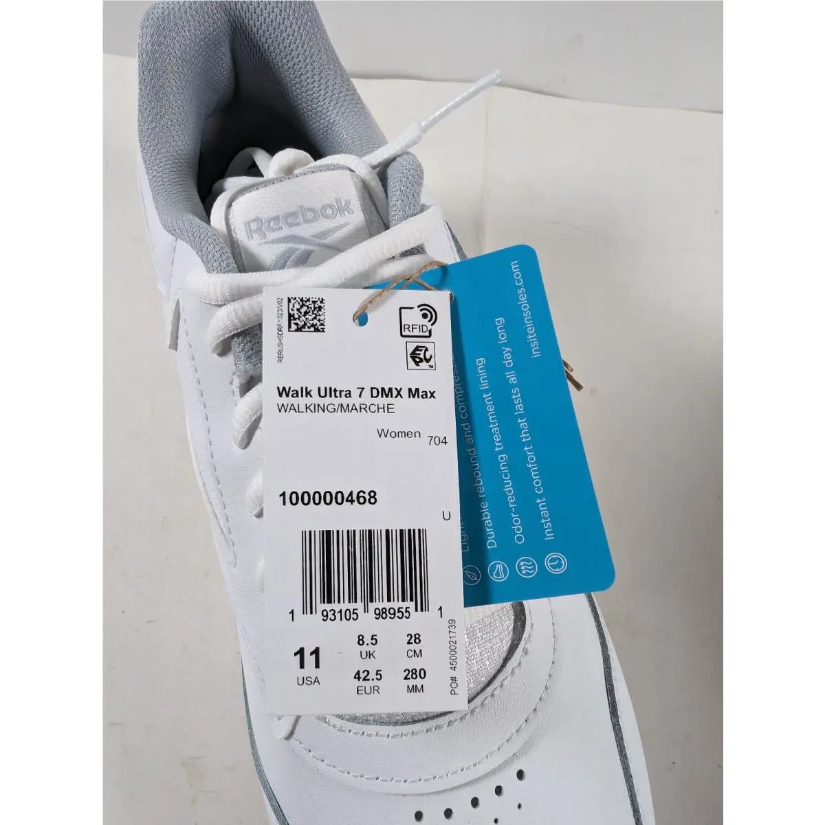 Reebok shoes - Walk Ultra 7 DMX Max - White Gray (UPC: 193105989551) 4