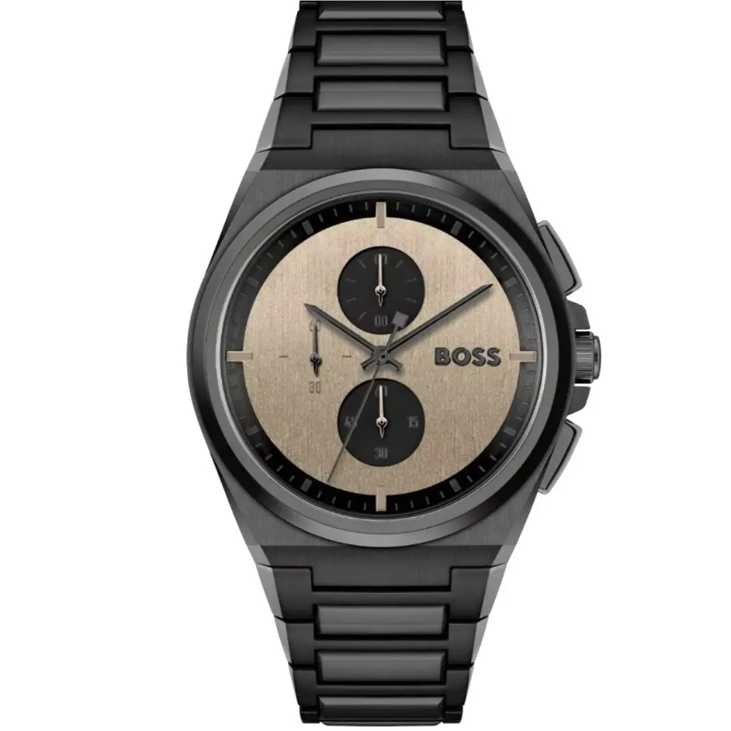 1514043 Mens Chronograph Steer Watch 46mm Quartz Box Tags Papers by Hugo Boss