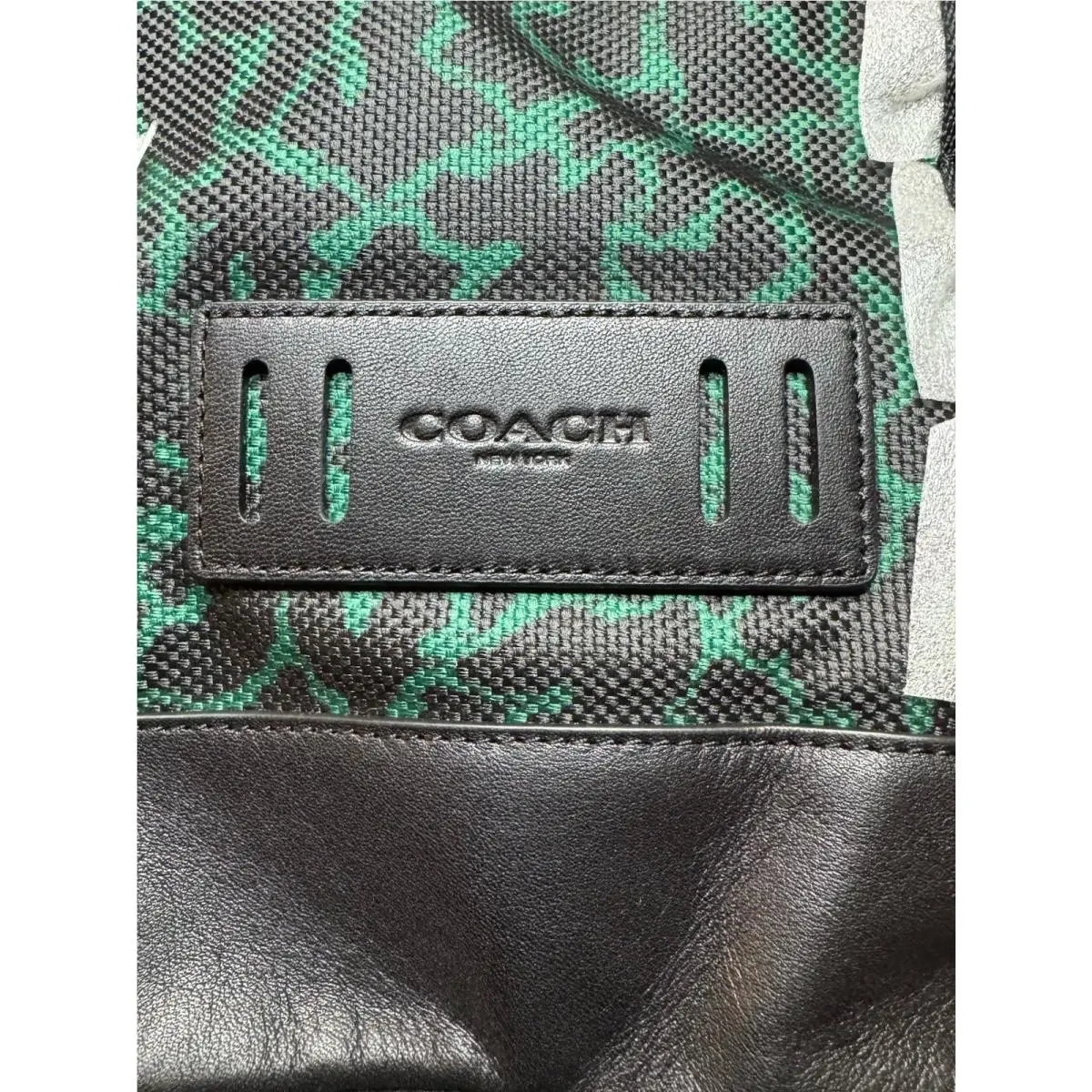Disney X COACH Ranger Black & Teal Patterned Backpack Disney x Coach Keith Haring Mickey Mouse Backpack in Black  main image 3