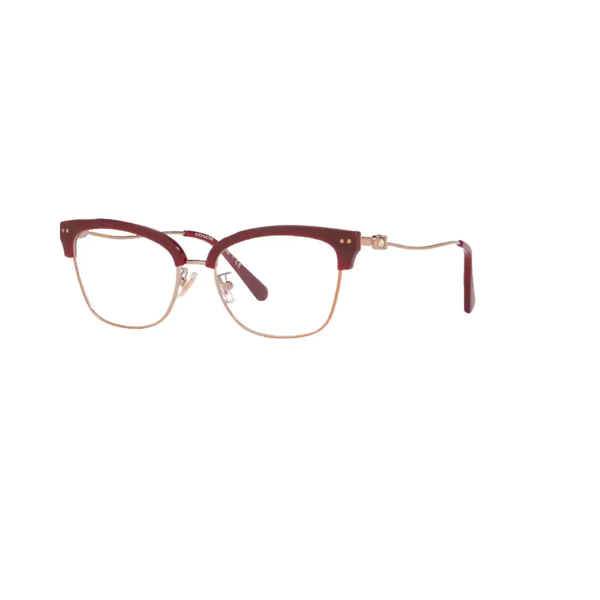 Coach Eyeglasses Frames HC 5104B 9331 Rose Gold Red Cat Eye 53-17-140 w/ Case
