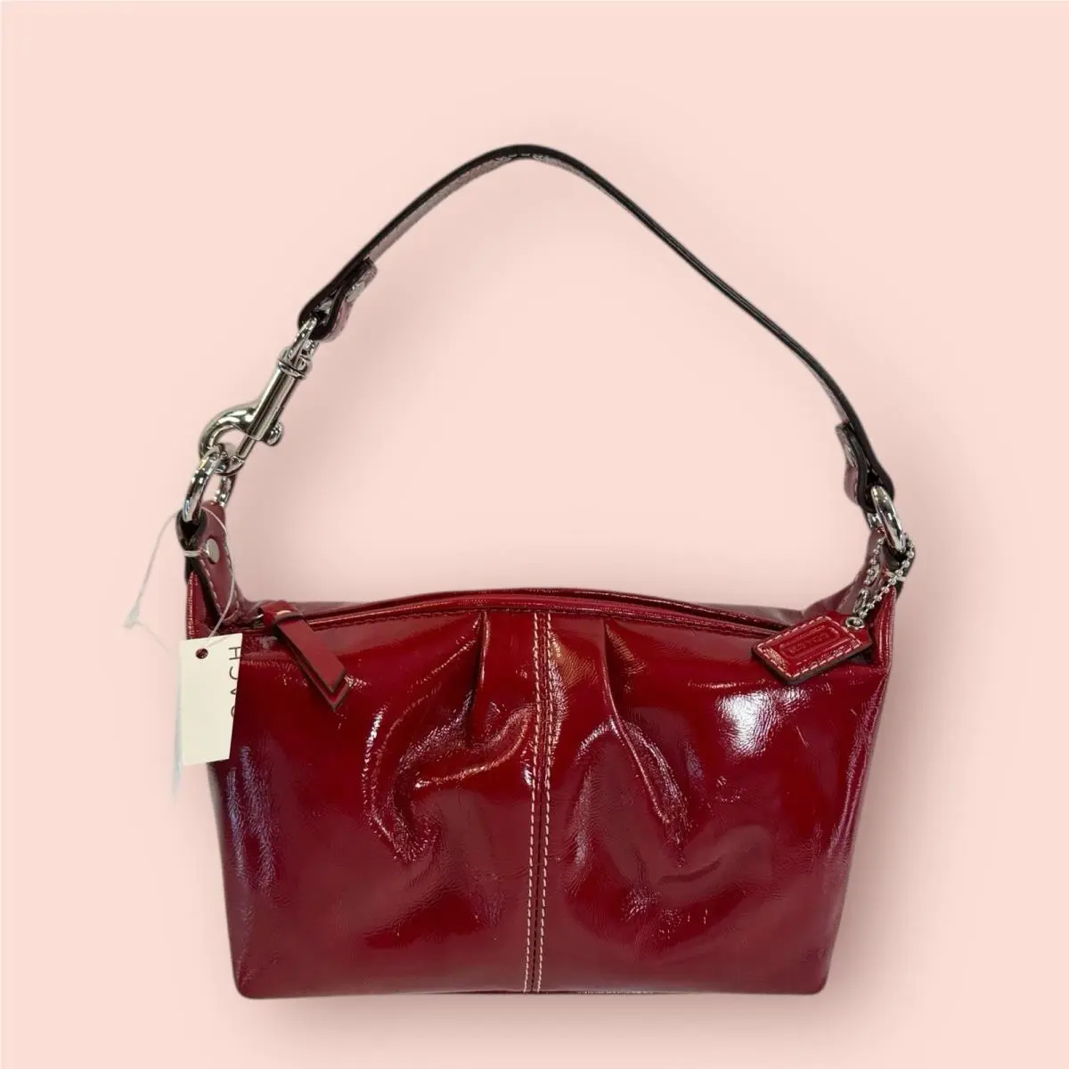 Coach Y2K Vintage Demi Luxury Designer Mini Patent Leather Top Handle Bag