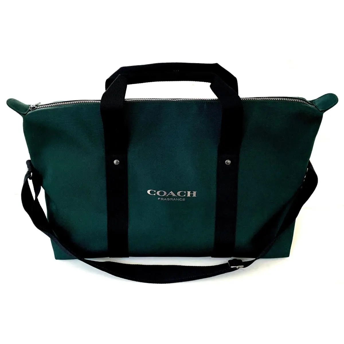 Coach Fragrance Duffle Dark Green Weekender Carry-on Gym Shoulder / Hand Bag