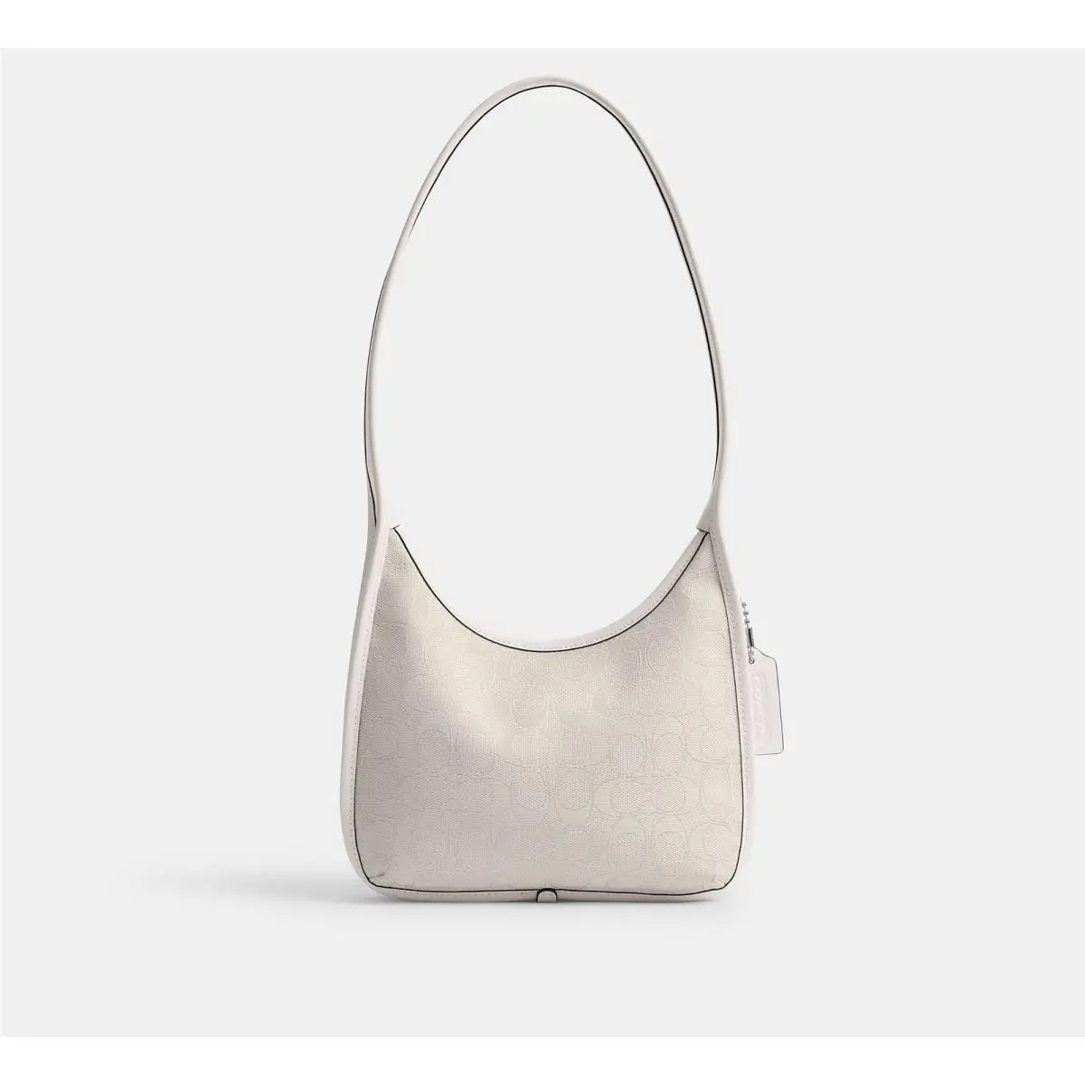 Coach CBH25 Signature Curve Zip Bag Jacquard/silver/cloud Chalk