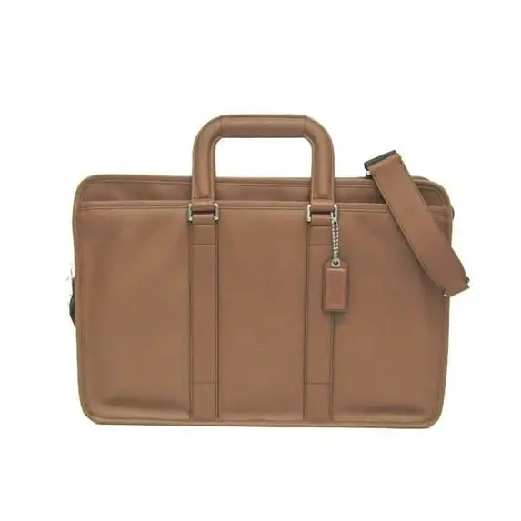 Coach Lexington Brown Leather Flap Business Briefcase F70662 Travel Laptop