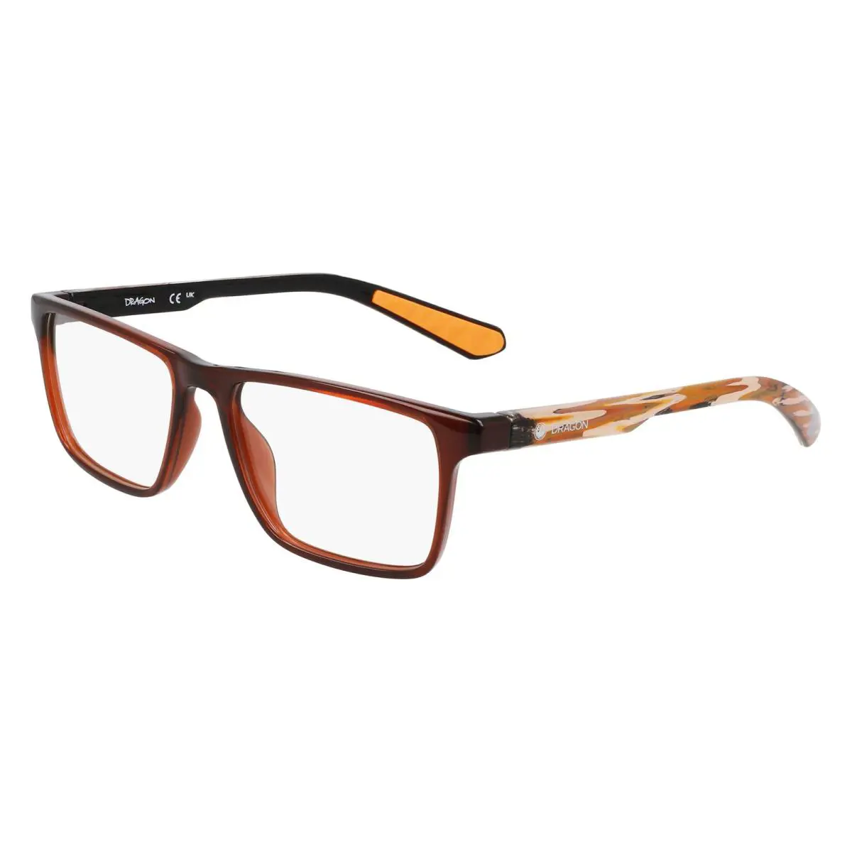 Dragon DR2053ATH Brown Crystal Apricot Resin 208 Eyeglasses