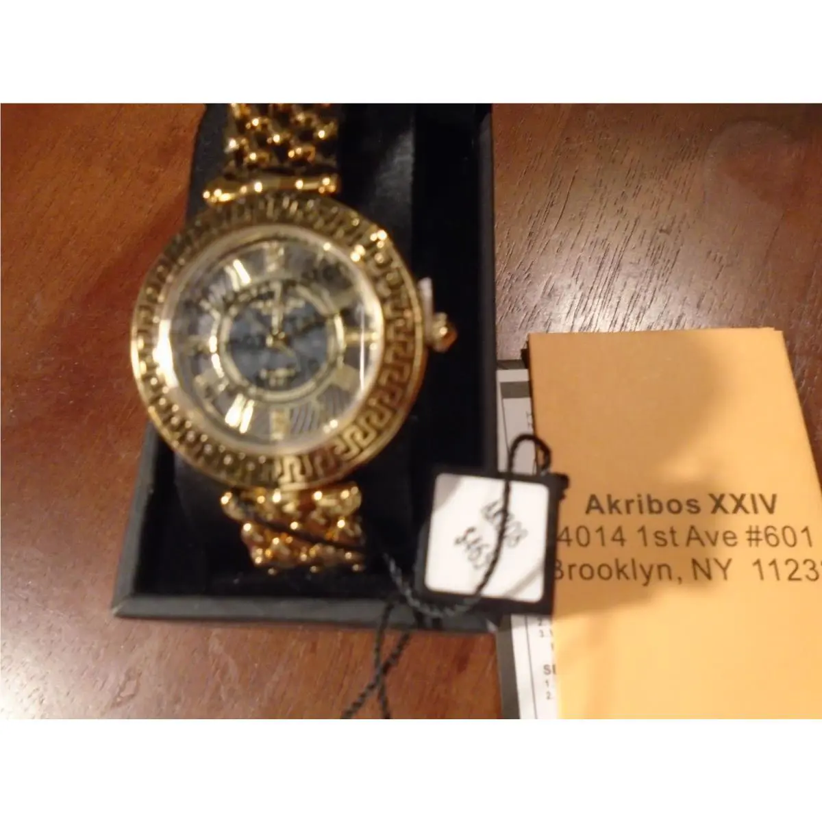 Akribos Xxiv AK808YG Diamond Quartz Women`s Watch