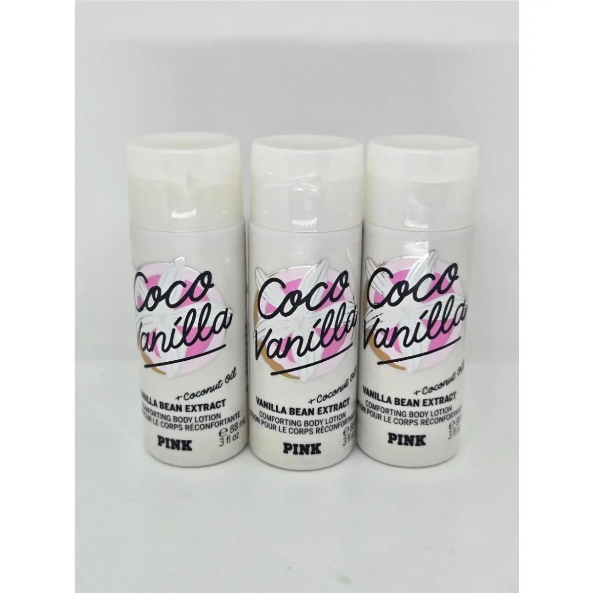 Victoria`s Secret Coco Vanilla Travel Size Lotion x3 - 3oz Each