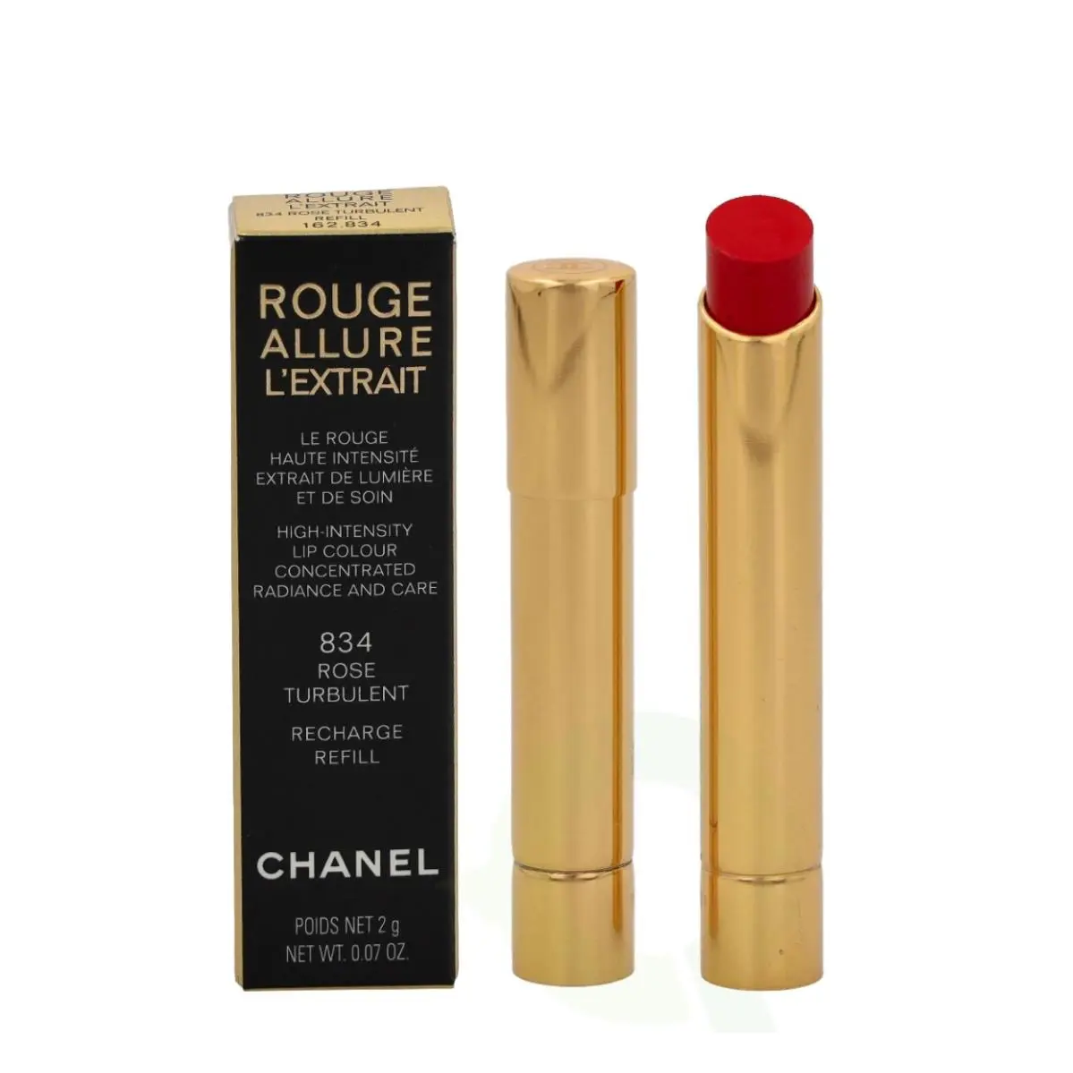 Chanel Rouge Allure L’extrait High Intensity Lipstick Refil 834 Rose Turbulent