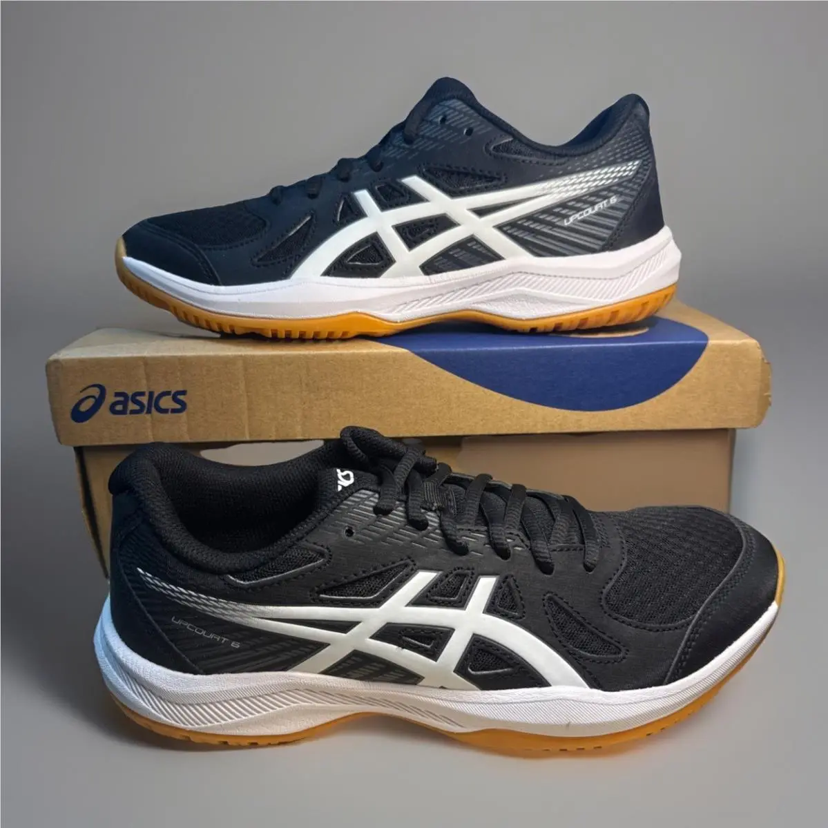 Asics Upcourt 6 Women’s 8.5 Black/white 1072A107-001 Volleyball Shoes Sneakers