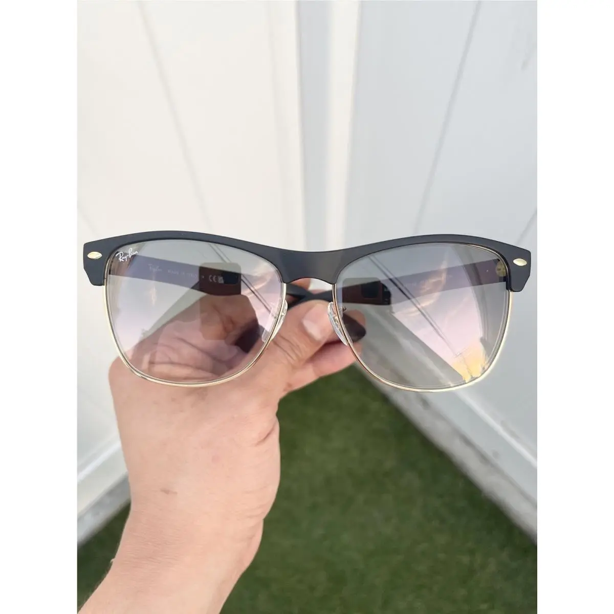 Ray Ban Oversized Clubmaster RB4175 4175 Black Gray Gradient 57/16
