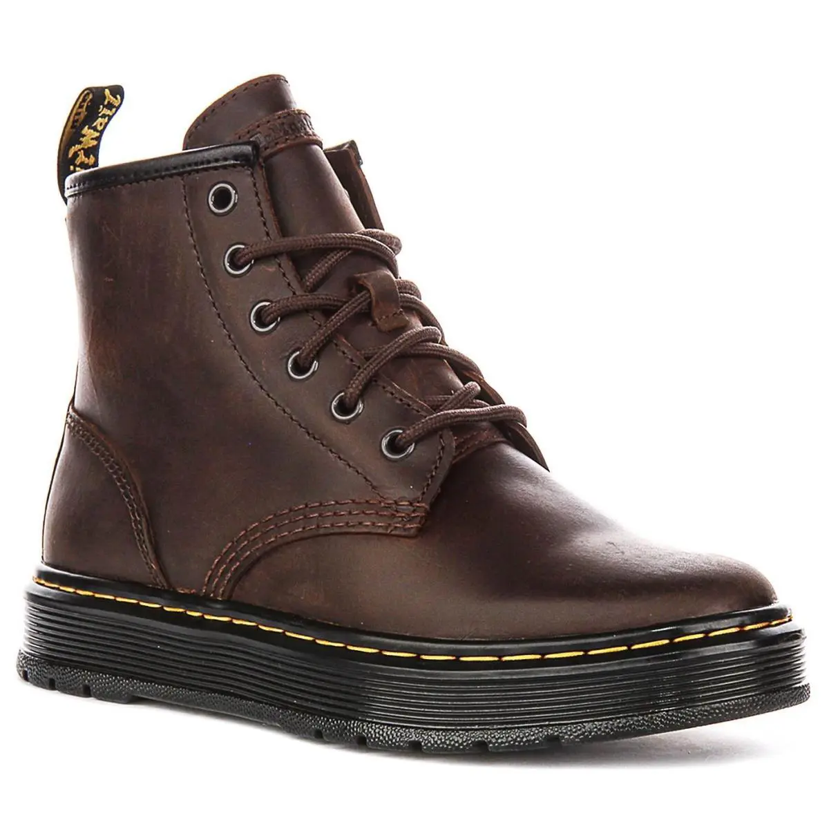 Dr Martens Brookline Leather Lace Up Womens Ankle Boot In Dark Brown US 4 - 9