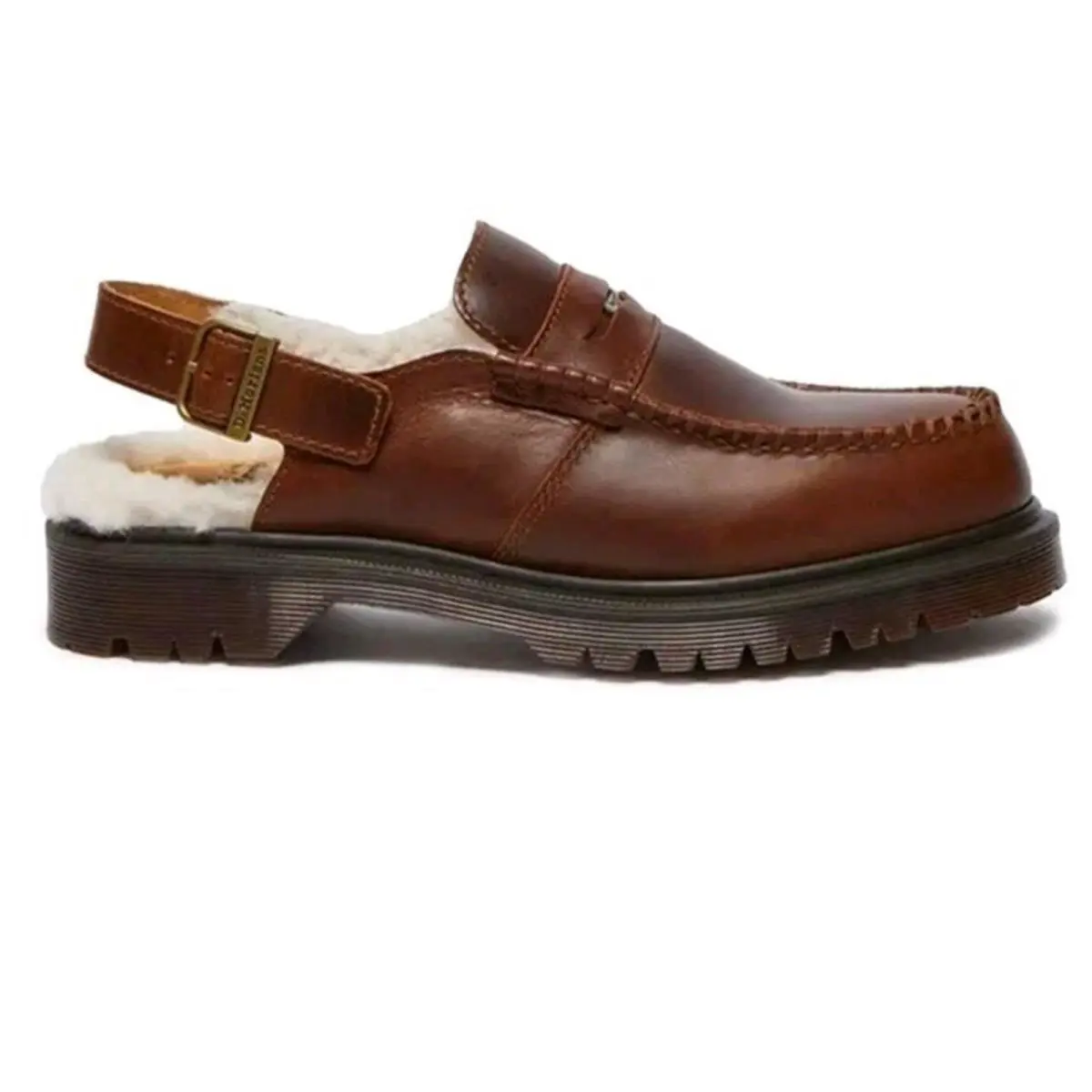 Dr. Martens Penton Brown Leather Slingback Loafers Sz M9/L10 Fall/winter