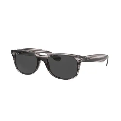Ray-ban New Wayfarer Wayfarer Color Mix Polished Striped Grey RB2132 6430B1 55 - Frame: Gray, Lens: Gray