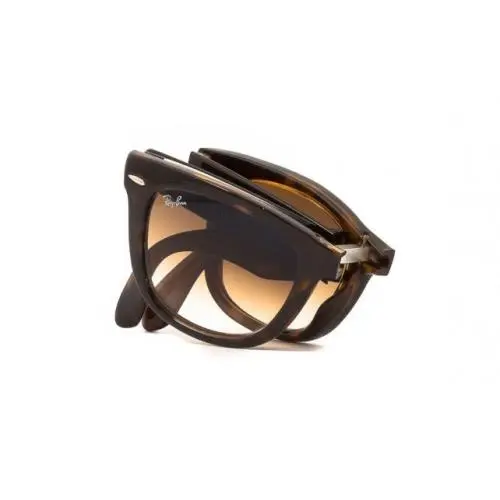 Ray-Ban RB4105 Wayfarer Folding Classic Sunglasses Polished Light Havana‎ 710/51 WAYFARER FOLDING CLASSIC Sunglasses in Light Havana and  main image 4