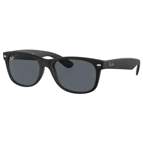 Ray-ban Wayfarer Classic Matte Rubber Black Blue Lens RB2132 622/R5 58 - Frame: Black, Lens: Blue