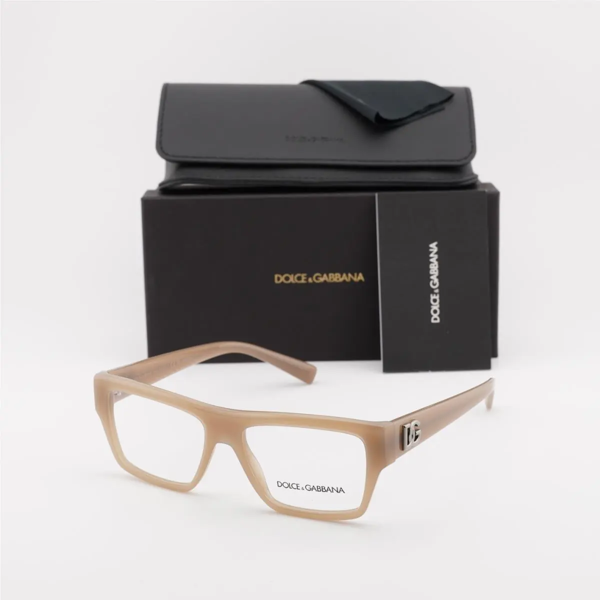 Dolce Gabbana DG3382 3089 Opal Brown 53mm Eyeglasses