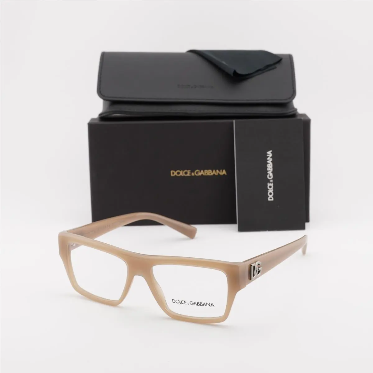 Dolce Gabbana DG3382 3089 Opal Brown 53mm Eyeglasses