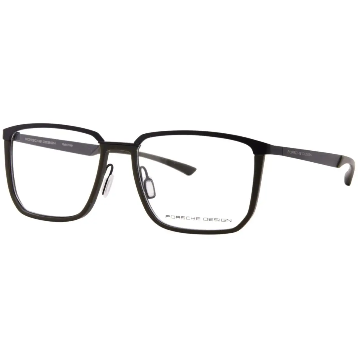 Porsche Design P8790-A Eyeglasses Men`s Black/olive Full Rim Square Shape 55mm