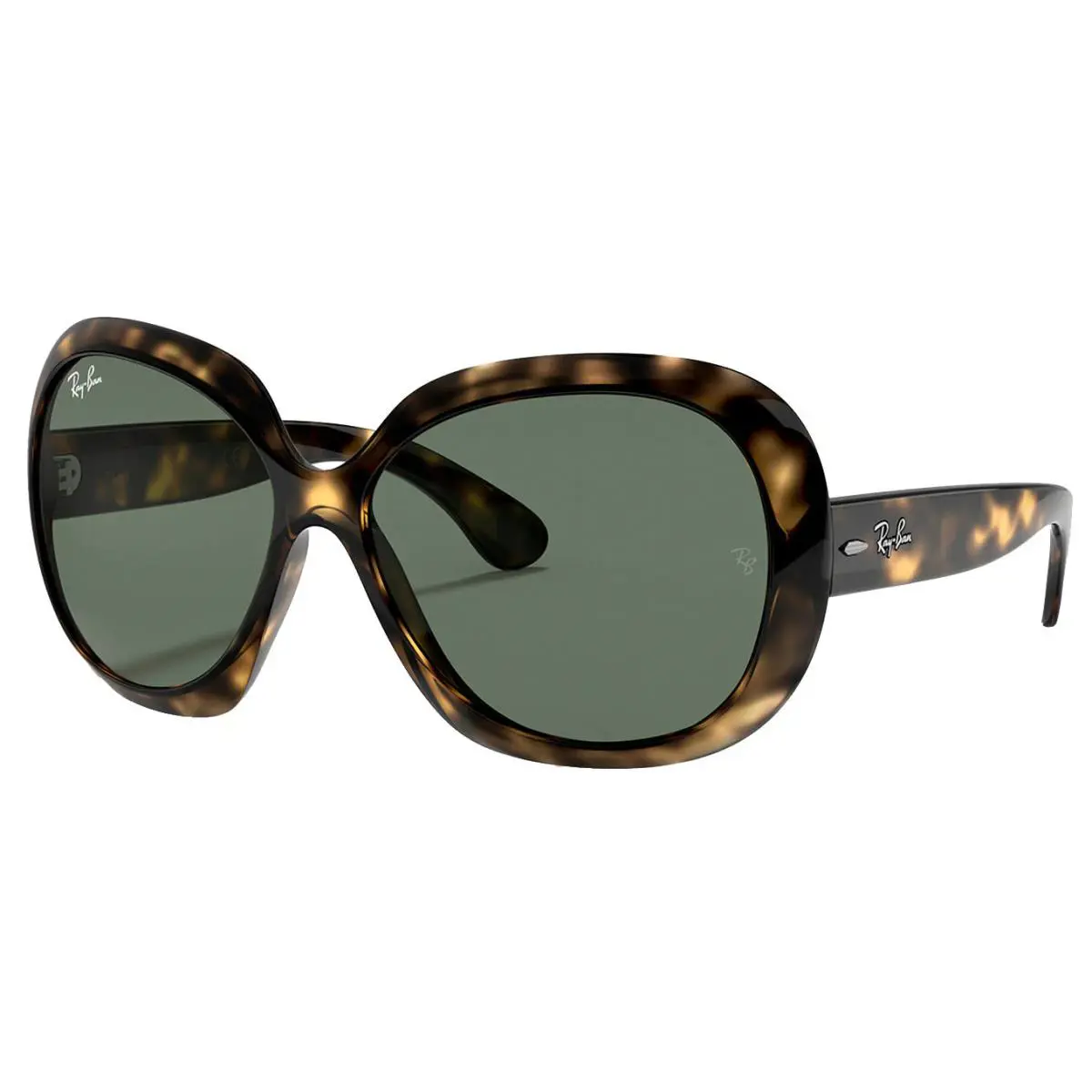 Ray-ban Jackie Ohh II Polished Light Havana Green Lens RB4098 710/71 60 - Frame: Brown, Lens: Green